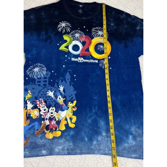 Walt Disney World 2020 Tie Dye AOP Mickey Minnie Goofy Pluto Donald Duck Tee L - Picture 11 of 12